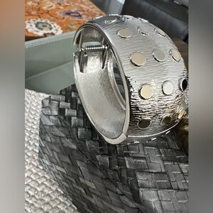 Silver Wide Cuff Bracelet